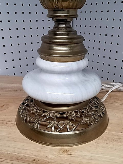 Gold  AS IS Brass Dragon Marble Lamp