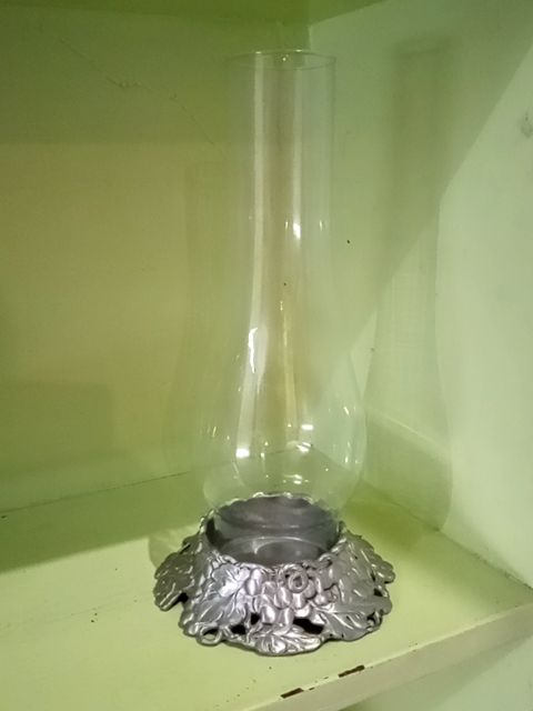 Silver Seagull Vintage Pewter Lantern Candle Holder, Medium