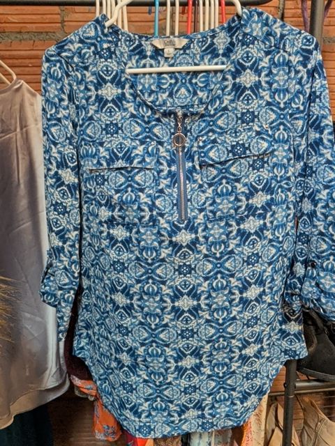 Croft & Barrow Blue Top Size S