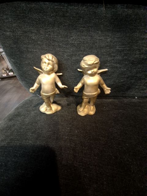 Goldern Cherub Figure Set of 2