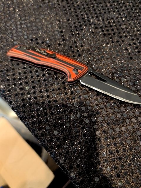 Benchmark Slip Joint Folder Black & Red G10 Stainless Folding Knife 120