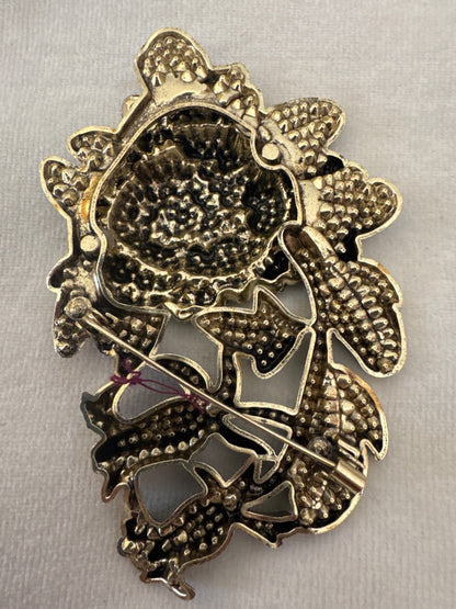 Large floral brooch