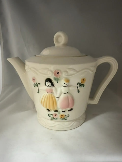 White  Ceramic Teapot, Large