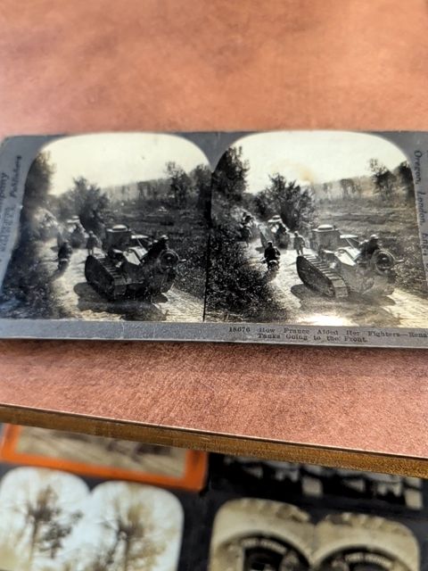 10 Stereograph Cards From World War II