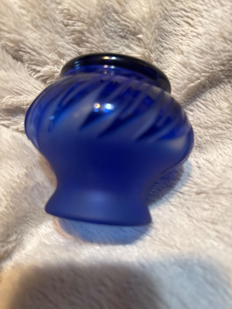 Handmade Colbalt blue vase with butterfly