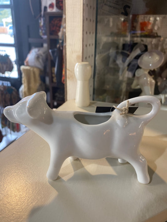 #120 Mini white Porcelain Cow Creamer