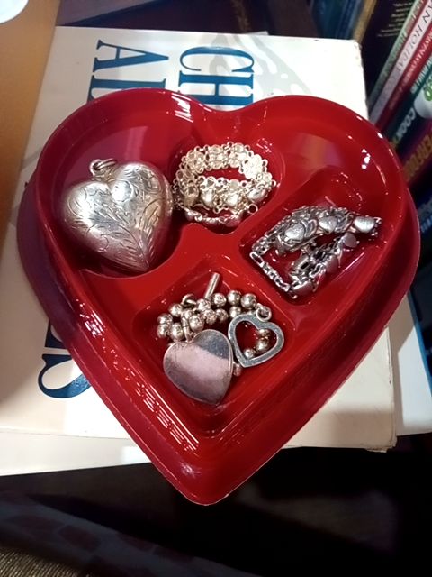 Sterling silver heart Valentine bracelets