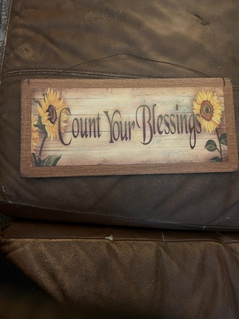 Count your blessings sign