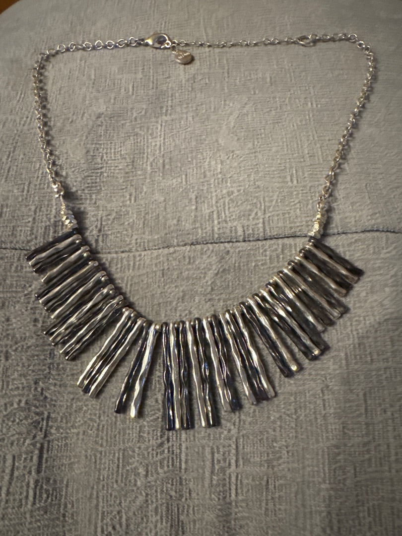 Silver tone and black Alfani Alfani chicken, silver and black dangles