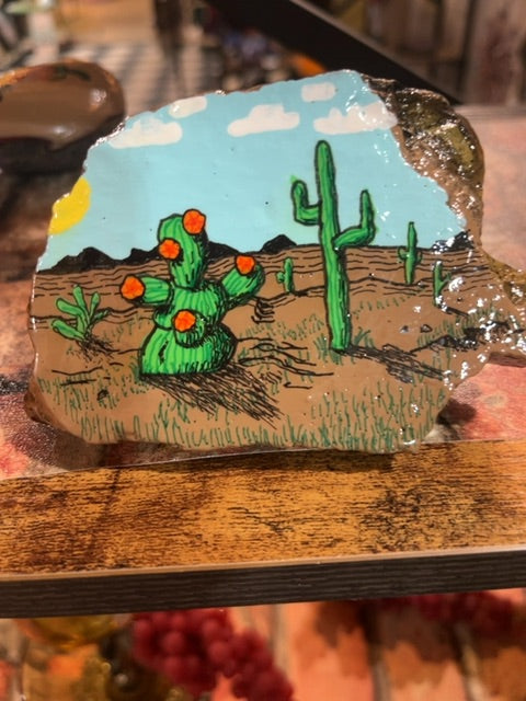 Hand painted Paper weight, 3x4