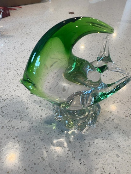 Glass fish paperweight