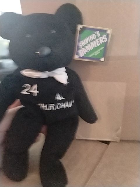 Black and white Salvino's Bammers Baseball Bear