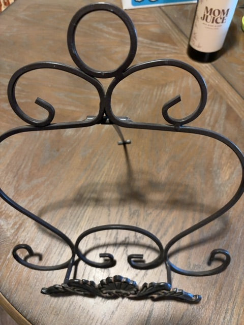 Brown  Wrought iron cookbook display