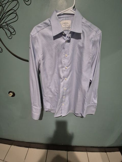 Blue Charles Tyrwhitt Button Up Dress Shirt, 15 1/2 - 33in Non Form Extra Slim Fit