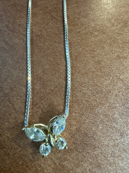 Butterfly and sterling nacklace