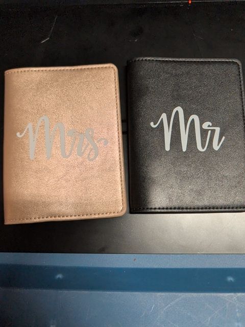 Rose Gold & Black  Mr & Mrs Passport Holders