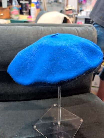 Blue wool beret