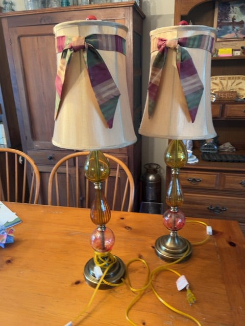 Set of Glass Table Lamps