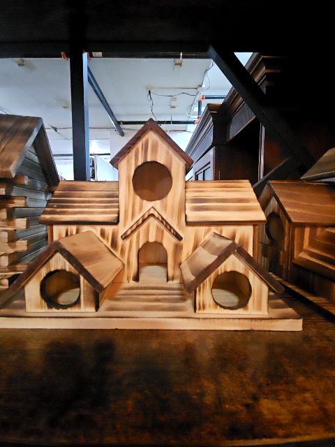 Wooden bird house