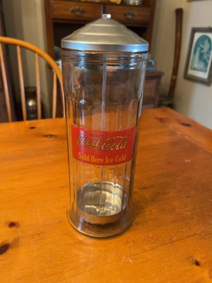 Vintage coca-Cola straw dispenser