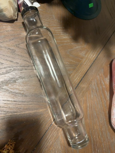 Clear  Fillable glass rolling pin