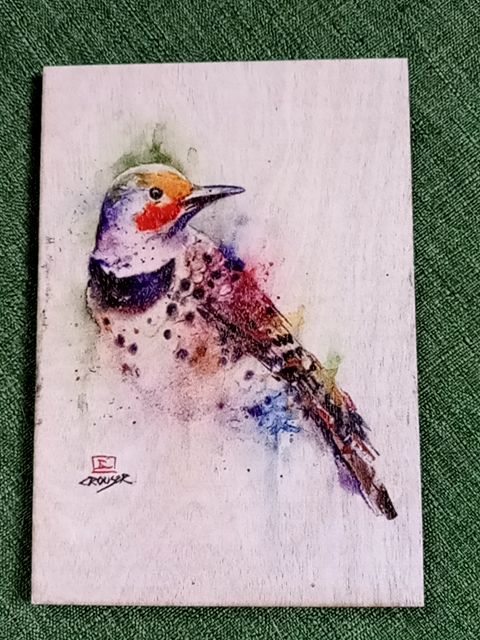 Multicolor DaydreamHQ Bird wood postcard