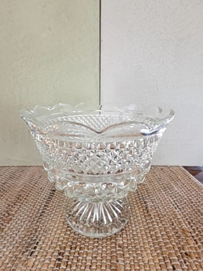 Antique glass dish - large 8 " dia