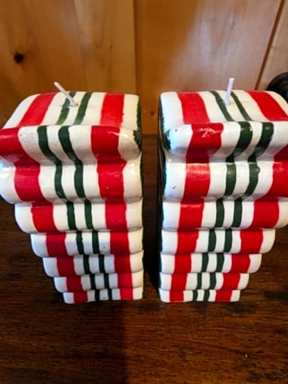 Vintage Christmas candles set of 2