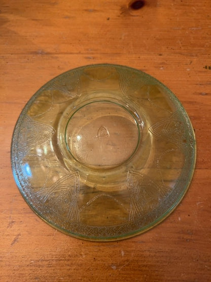 Antique Federal Uranium Glass Saucer