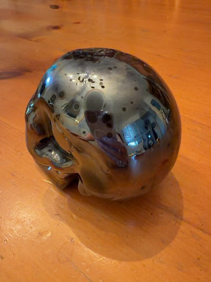 Iridescent ceramic skull