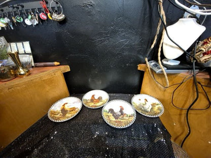 Set of 4 Decorative Chicken plates
