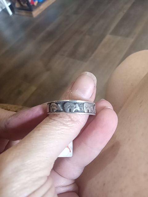 Sterling silver  Sterling story teller ring, 12