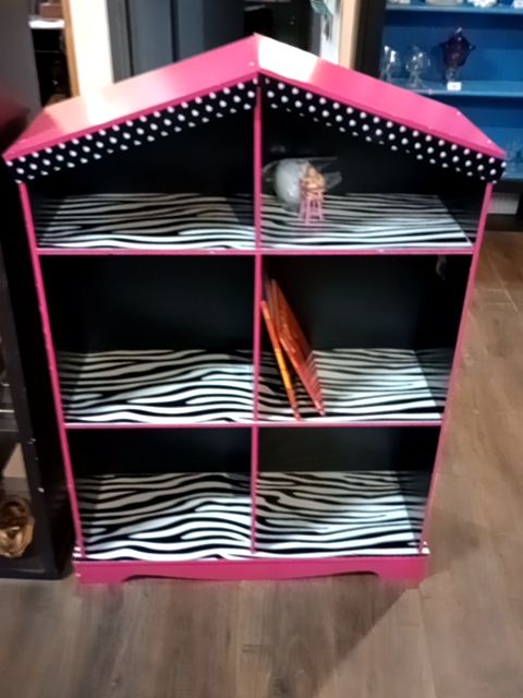 girl themed book/barbie scale shelf