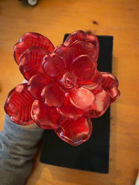 Vintage Waterford Crystal red rose