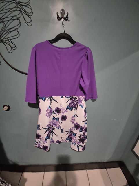 Shein Purple Floral Dress, 0xl