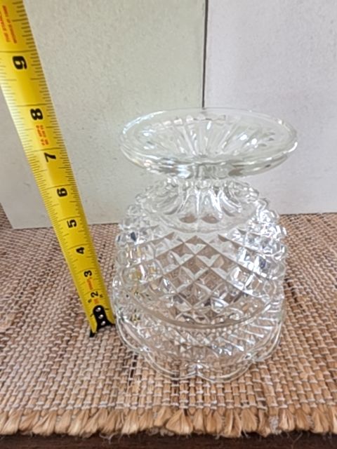 Antique glass dish - large 8 " dia