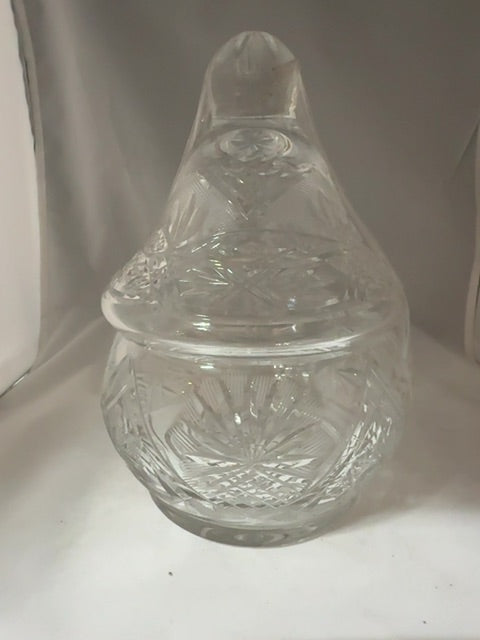Crystal bowl with lid, Medium