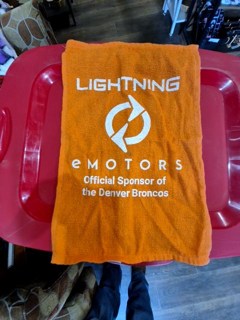 Lightning motors towel