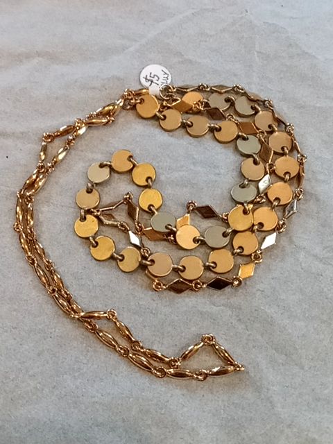 Gold  Goldtone multistrand necklace