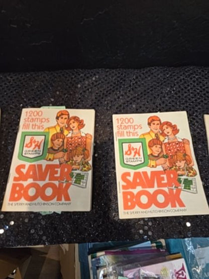 Vintage 10's and 50's Saver Books and stamps