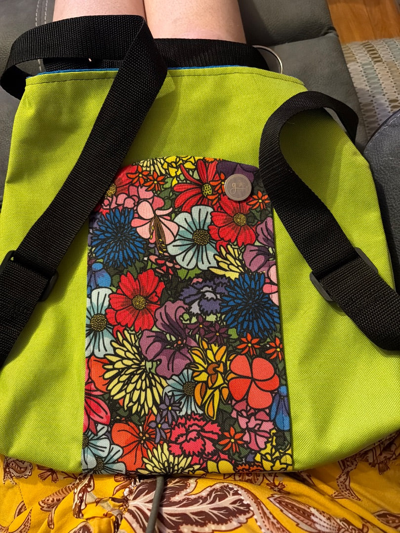 G Designs Floral & Lime Green Purse