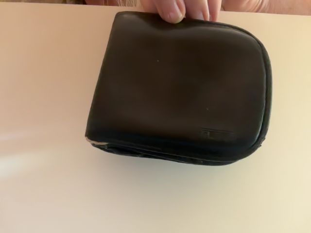 Black Tumi Wallet, 3 3/4 x 3 1/2