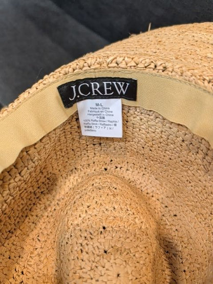 J. crew Straw hat W/ Faux pearls