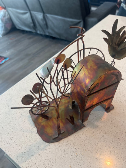 Vintage mid-century brass sculpture