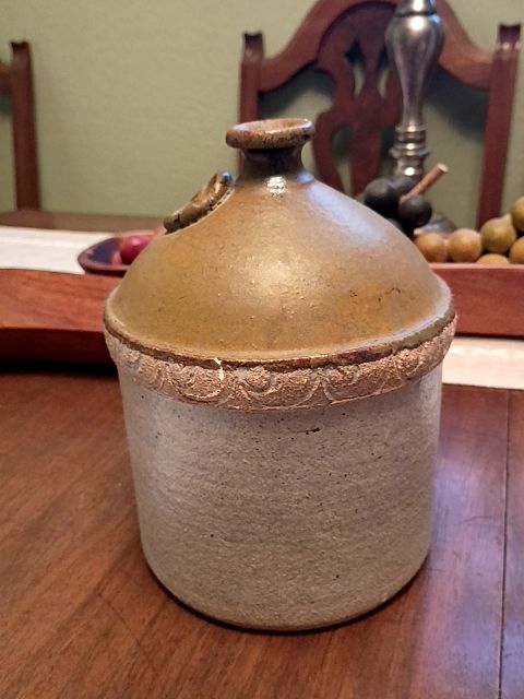 Rustic beige brown pottery vase