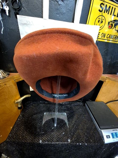 Rust w/Autumn Leaf Hatband Whittall & Shon Doeskin Felt Hat