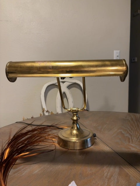 Brass  Brass Banker's Lamp