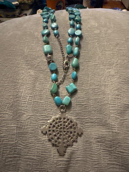 Turquoise and silver Chicos Costume Jewelry