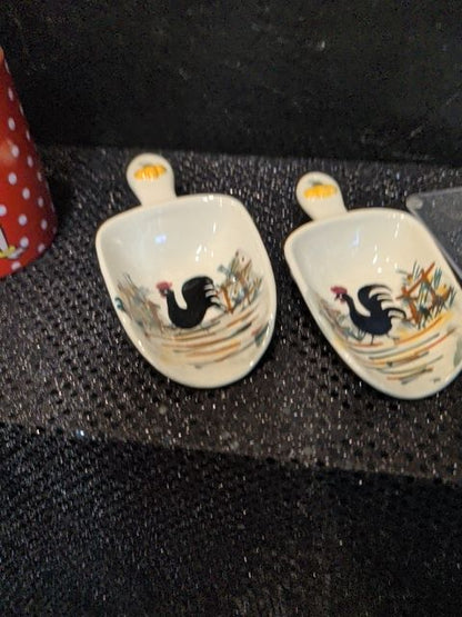 Rooster scoop decor set of 2