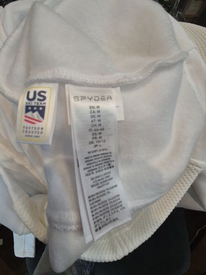 White  Spyder Encore Full Zip Fleece Jacket, M
